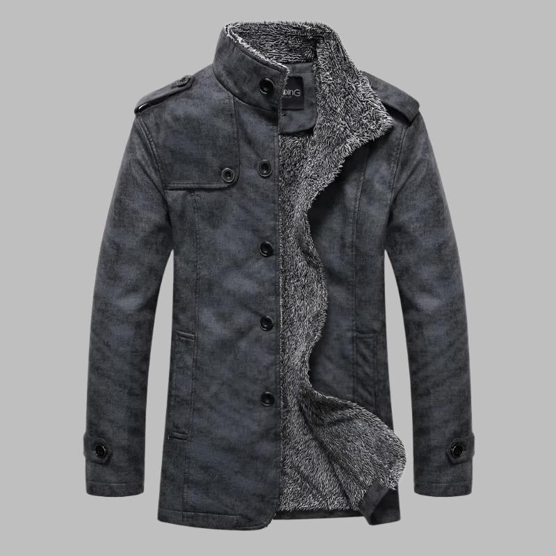 Pelle™ | Giacca invernale foderata di pelliccia in stile militare