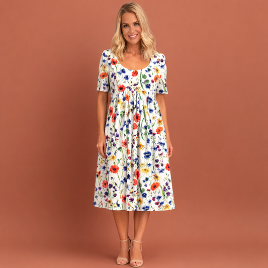Lara™ | Elegante Abito Midi a Fiori