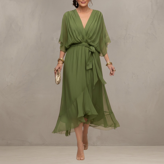 Marta™ | Elegante Abito Midi in Chiffon
