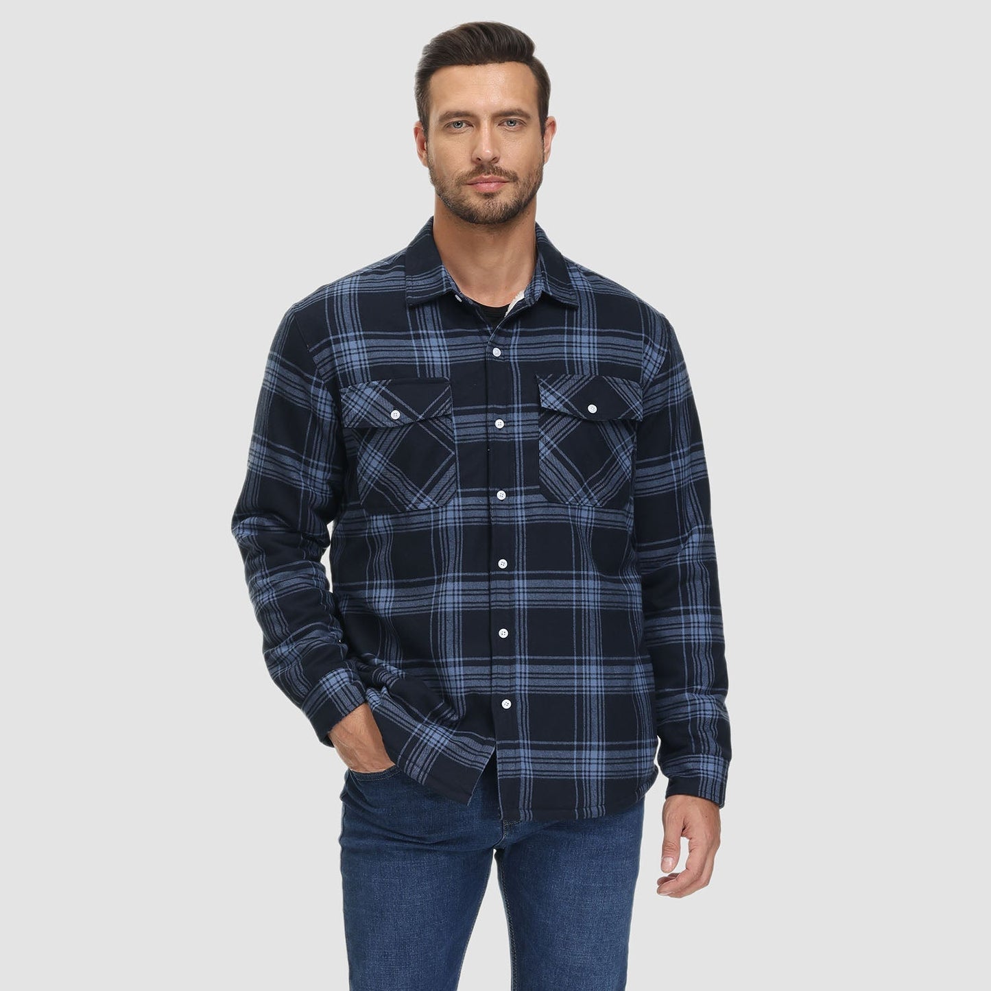 Arvid™ | Giacca camicia a quadri foderata