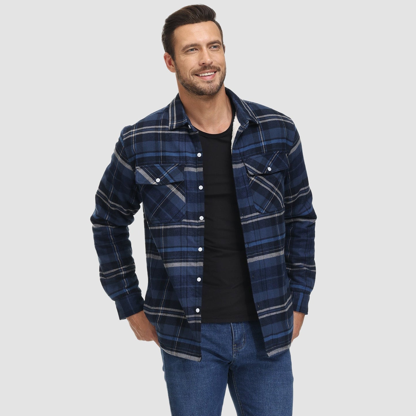 Arvid™ | Giacca camicia a quadri foderata