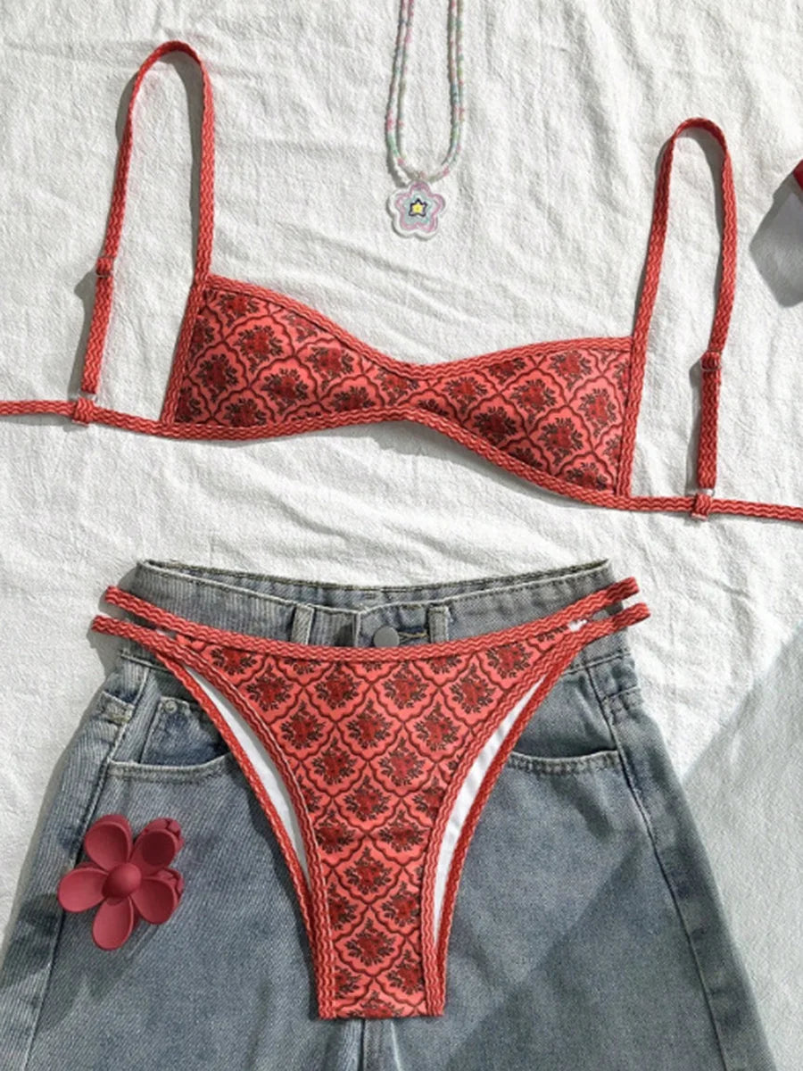 Sanne™ | Bikini Triangolo con Stile e Motivo