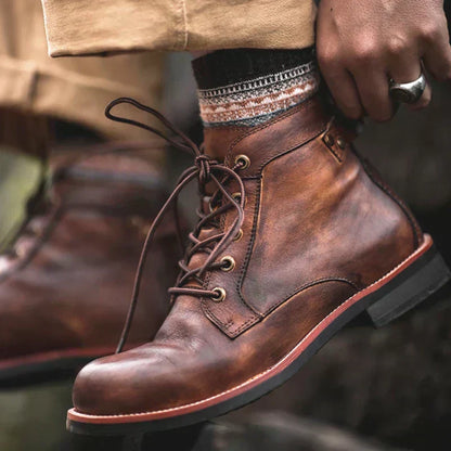 Fanum | Stivali Retro da Uomo con Punta Rotonda