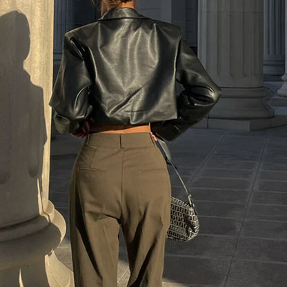 Élise™ | Elegante giacca in finta pelle