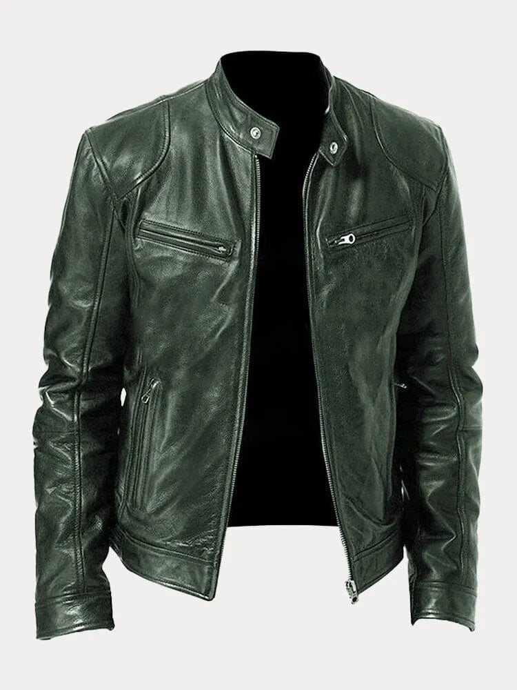 Joren™ | Giacca in pelle senza tempo con zip