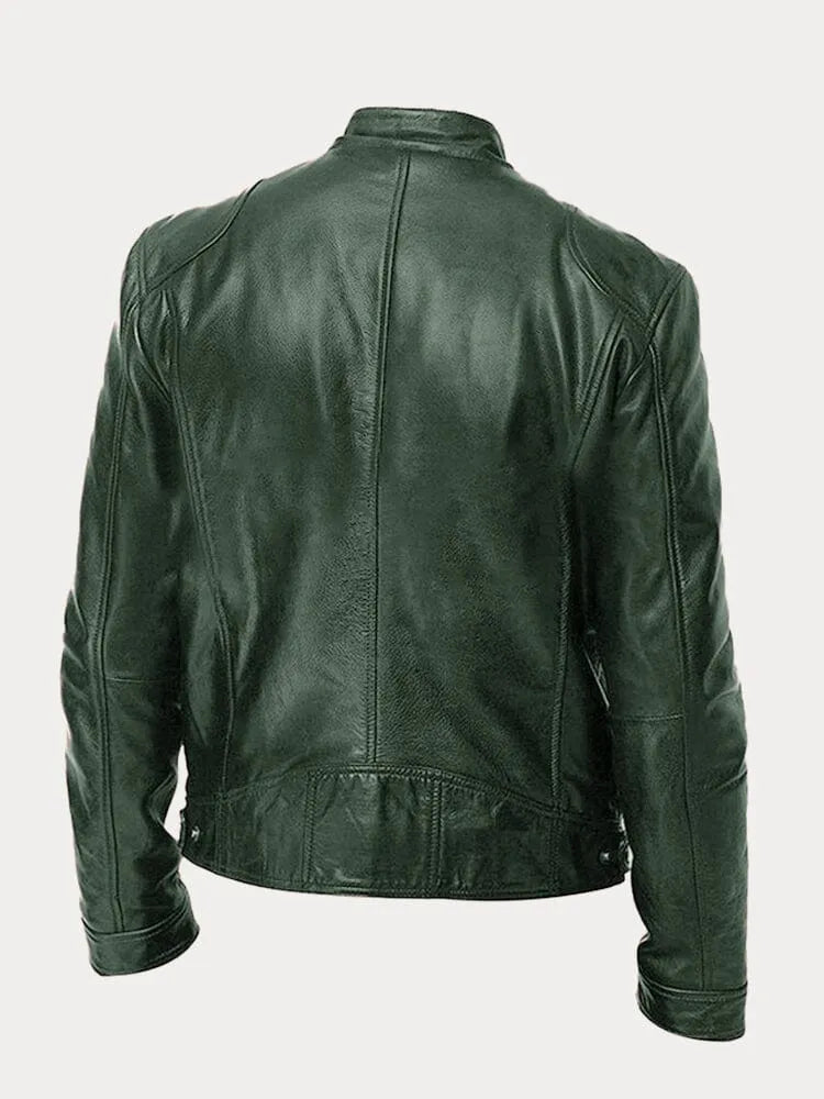 Joren™ | Giacca in pelle senza tempo con zip