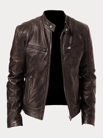 Joren™ | Giacca in pelle senza tempo con zip