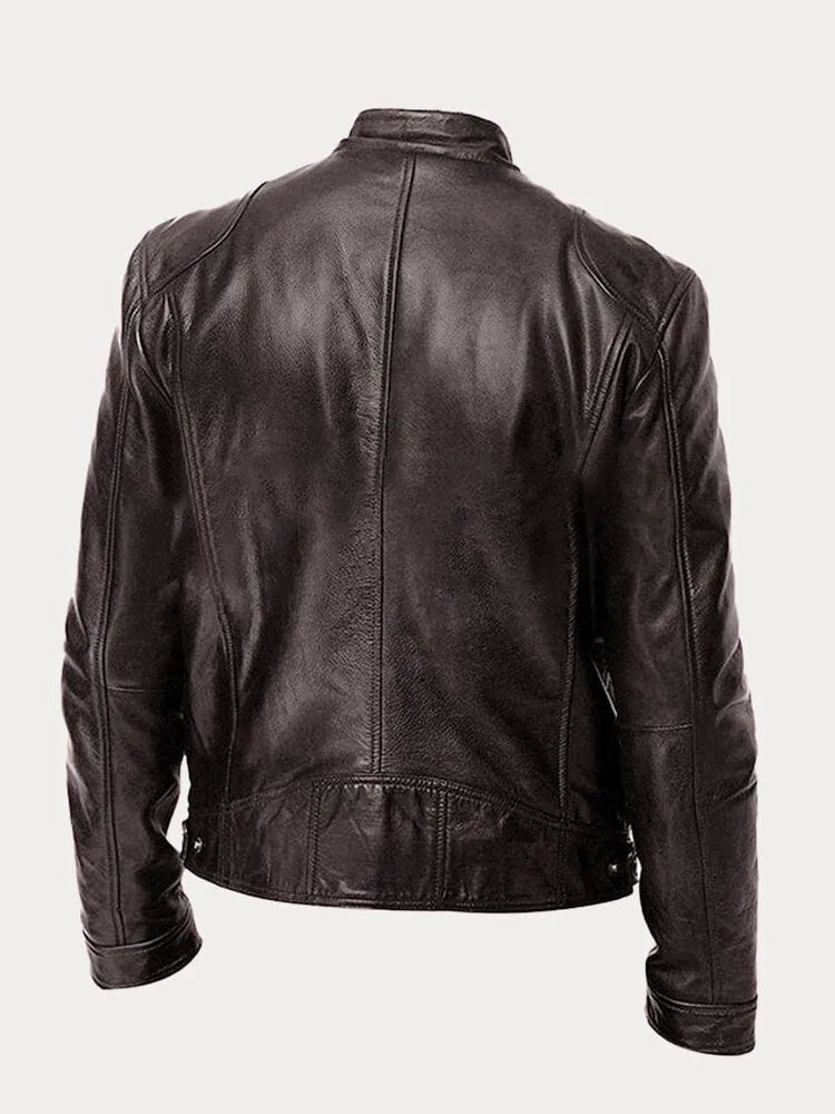 Joren™ | Giacca in pelle senza tempo con zip