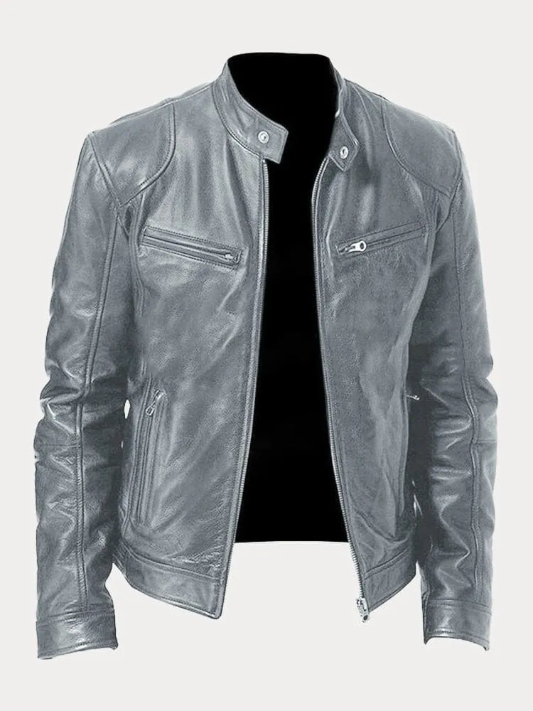 Joren™ | Giacca in pelle senza tempo con zip
