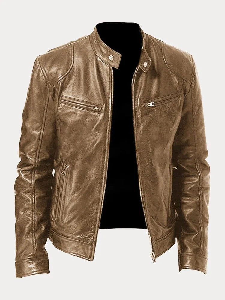 Joren™ | Giacca in pelle senza tempo con zip