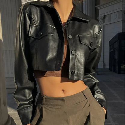 Élise™ | Elegante giacca in finta pelle