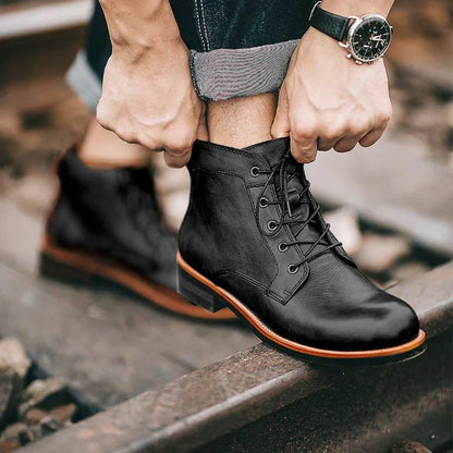 Fanum | Stivali Retro da Uomo con Punta Rotonda