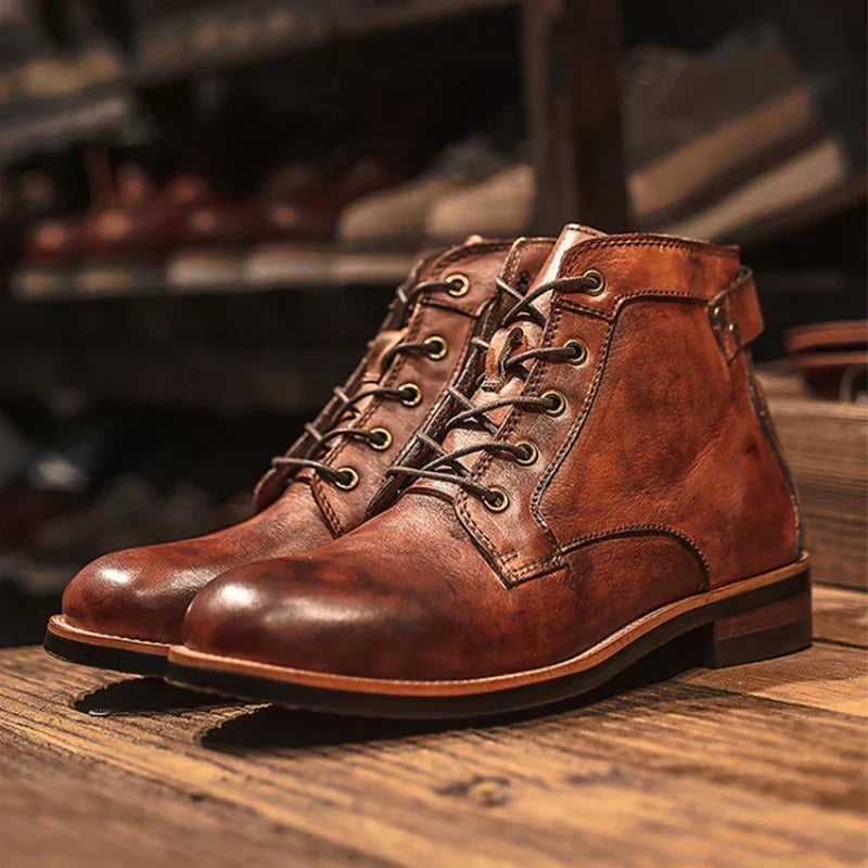 Fanum | Stivali Retro da Uomo con Punta Rotonda