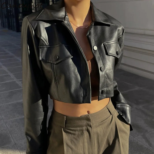 Élise™ | Elegante giacca in finta pelle