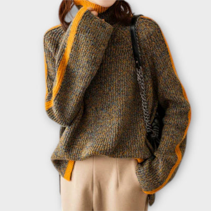 Breseis - Maglione Vintage a Collo Alto