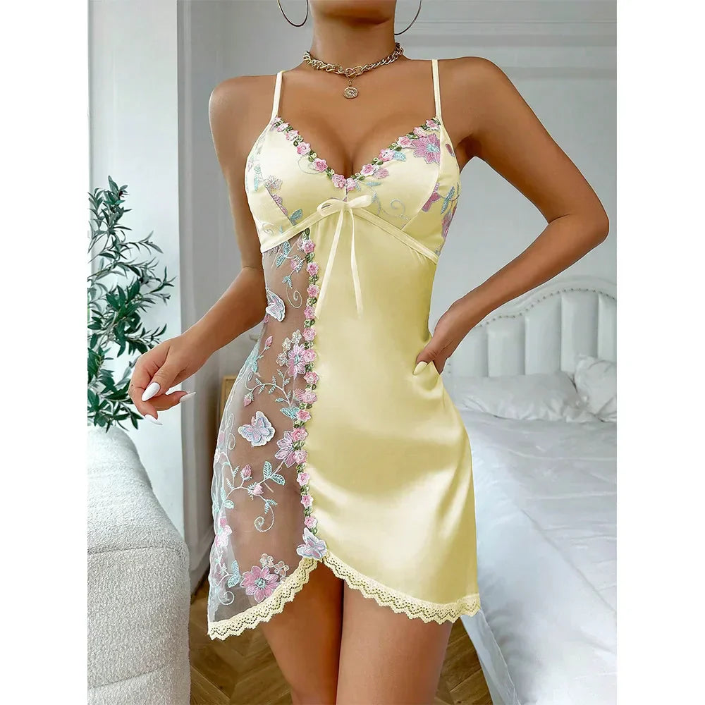 Lia™ | Camicia da notte con raffinato motivo floreale