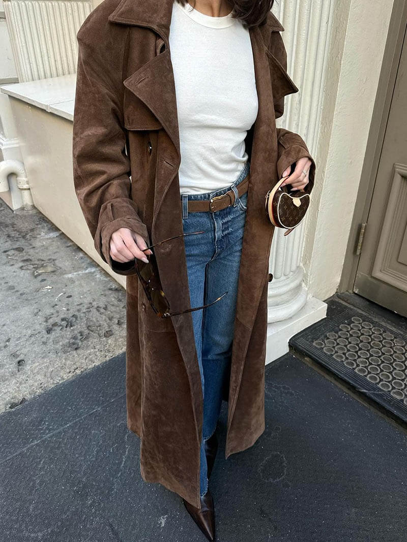 Trenchcoat Frejas Suède™ | Imitazione-suede
