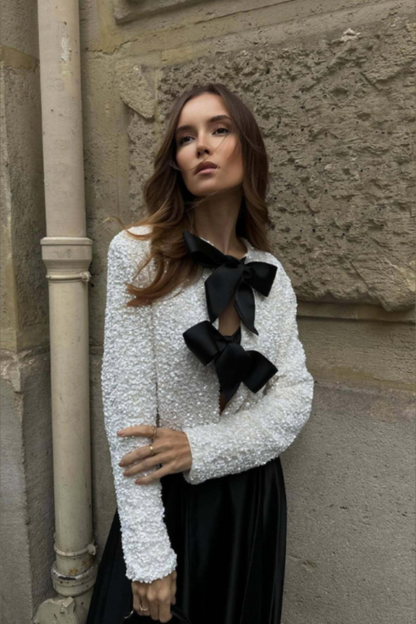 Noria™ | Blusa chic moderna con dettagli a fiocco