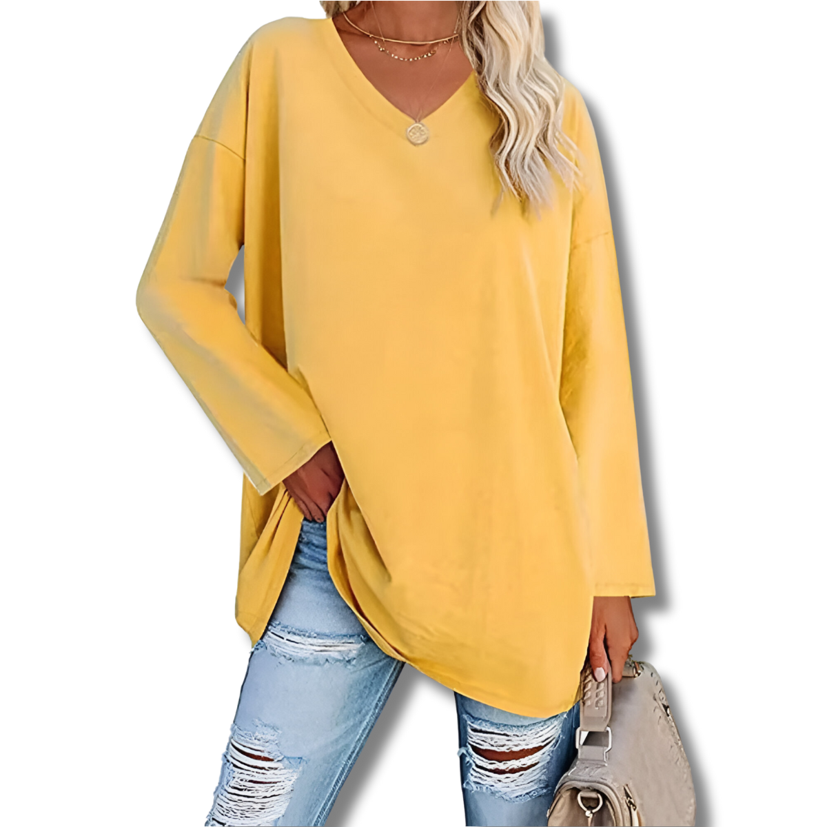 Letizia™ | Maglione a maniche lunghe con scollo a V