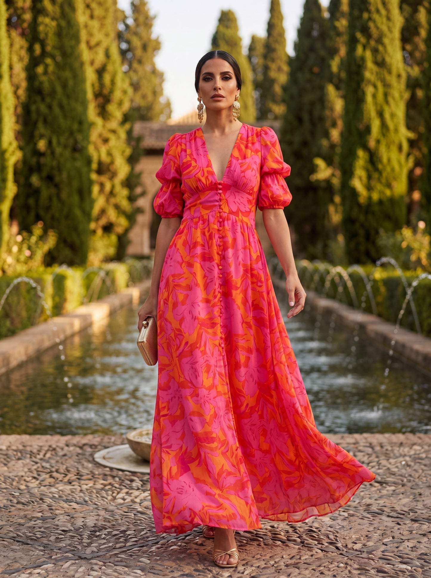 Isabella™ | Elegante Maxi Abito con Scollatura a V