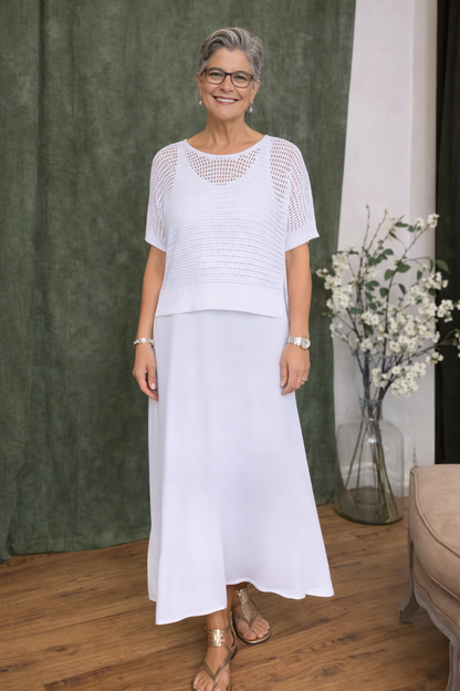 Ingrid™ | Abito Estivo con Top Lavorato a Maglia