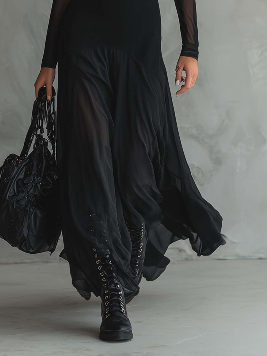 Ziva™ | Elegante Maxi Abito Fluttuante