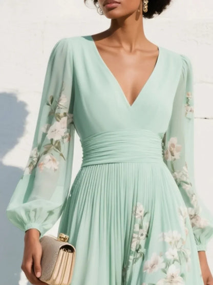 Veya™ | Elegante Abito Maxi a Fiori