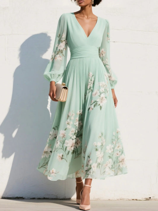 Veya™ | Elegante Abito Maxi a Fiori