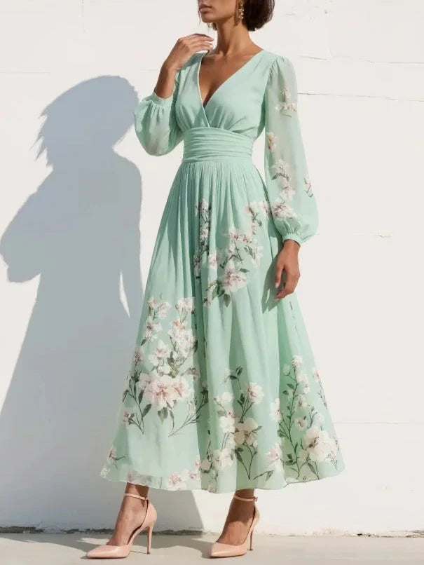 Veya™ | Elegante Abito Maxi a Fiori