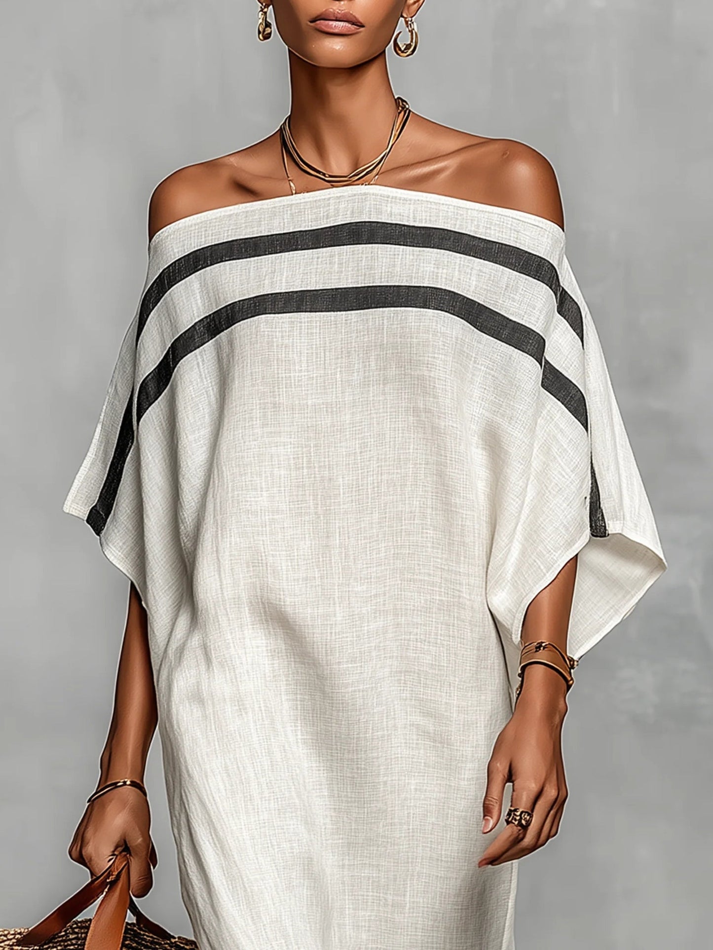 Estelle™ | Abito Maxi Off-Shoulder Comodo per Camuffare la Pancia