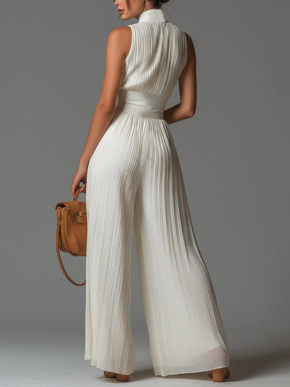 Elise™ | Salopette Chic con Collo Halter e Vita Alta