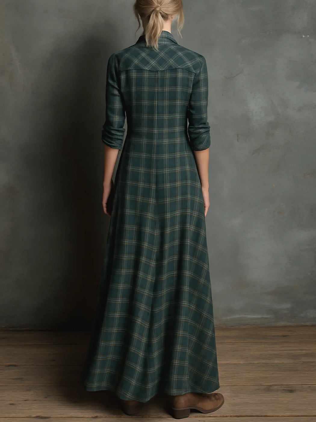 Talia™ | Abito a quadretti boho moderno