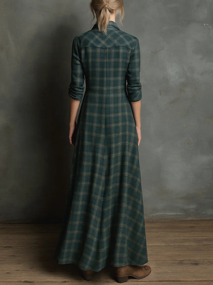 Talia™ | Abito a quadretti boho moderno