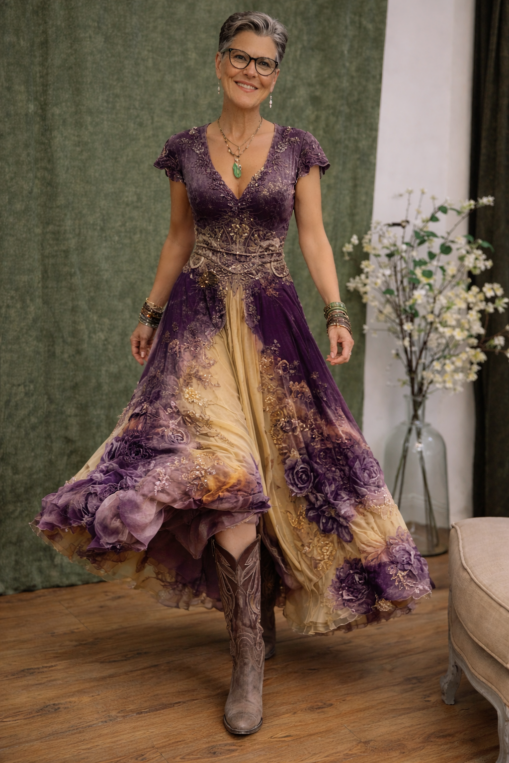 Ingrid™ | Vestito boho ispirato al vintage elegante