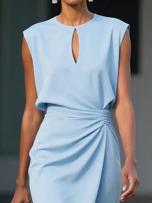Veya™ | Elegante Abito Midi Drappeggiato