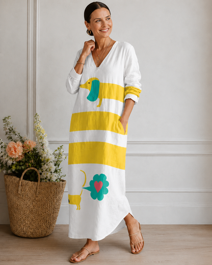 Eloise™ | Abito Midi Relax con Camuffamento della Pancia