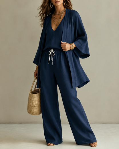 Ysé™ | Set Relaxato a 3 Pezzi con Pantaloni Non Trasparenti