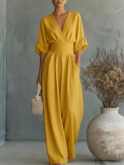 Georgina™ | Elegante Jumpsuit con Scollatura a V