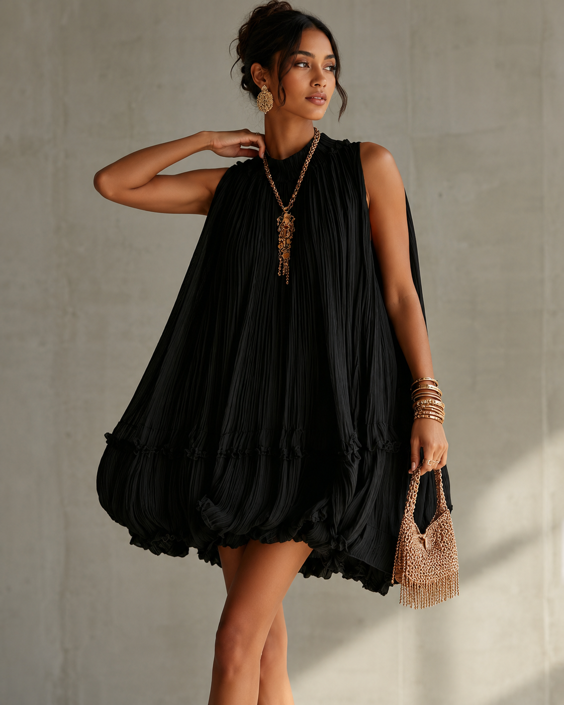 Camilla™ | Abito in Chiffon Leggero e Camuffante per la Pancia