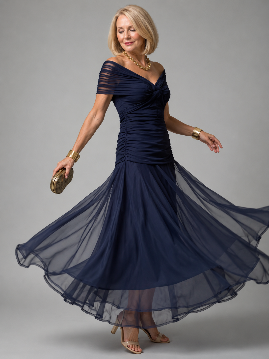 Evelina™ | Elegante Abito Maxi Camuffante per Gravidanza