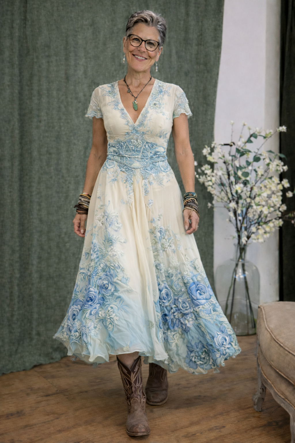 Ingrid™ | Vestito boho ispirato al vintage elegante