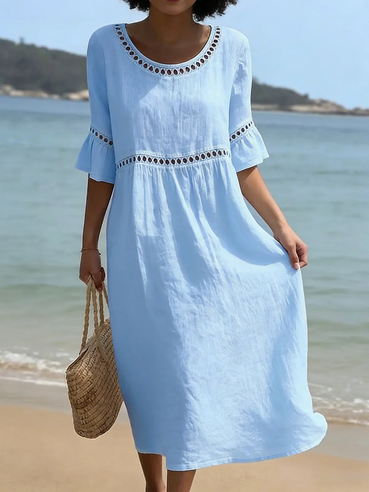 Amara™ | Elegante Abito Midi Camuffa Pancia