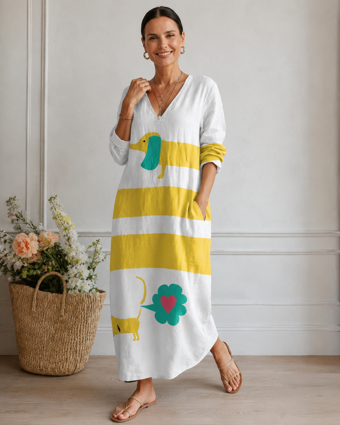 Emma™ | Vestito Midi Camuffa Pancia