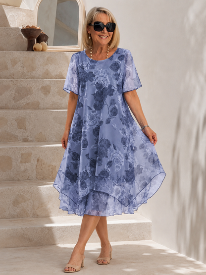 Lune™ | Abito Midi Pieghettato Camuffa Pancia