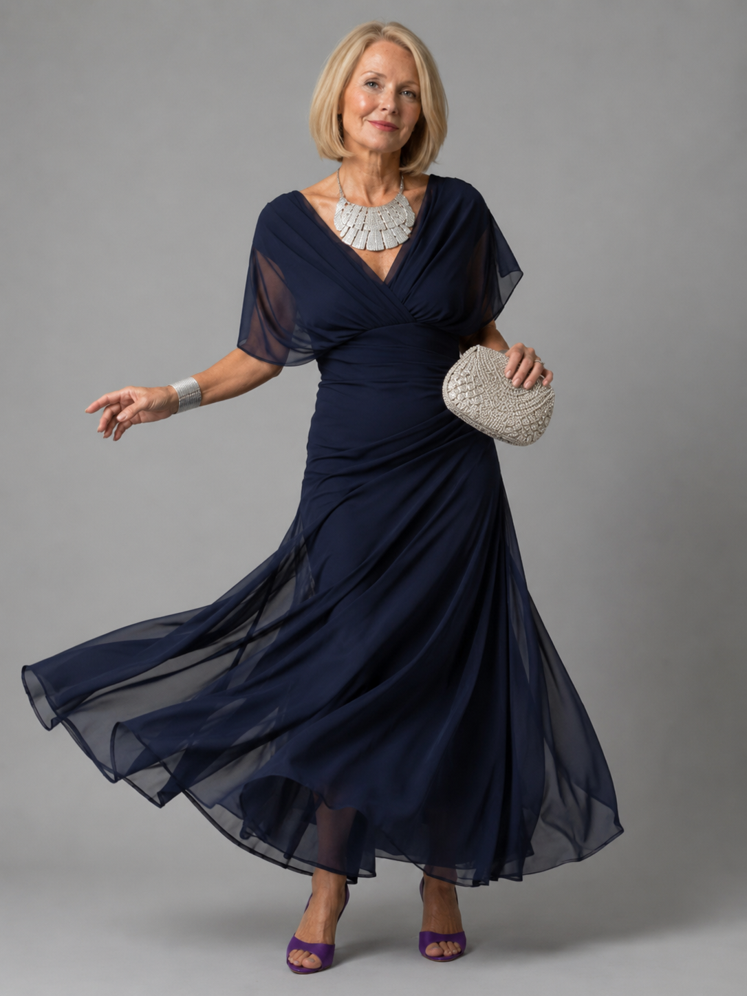 Evelina™ | Elegante Abito Maxi Camuffante per Gravidanza