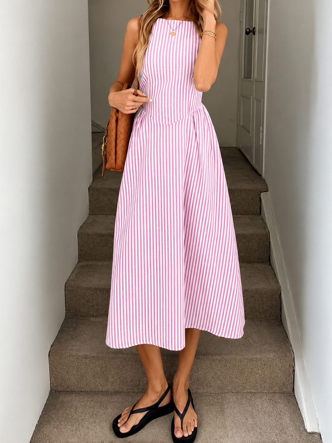 Denise™ | Elegante Abito Midi Camuffa Pancia