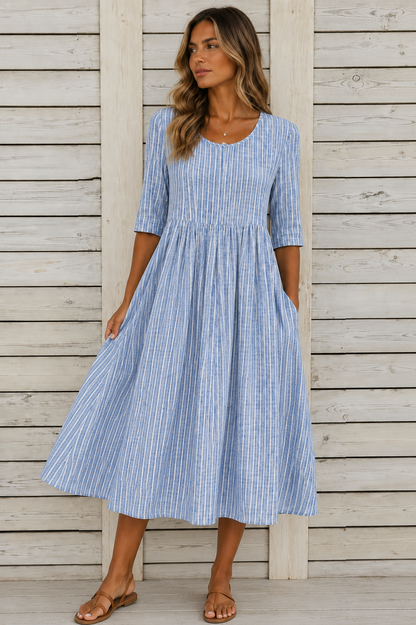 Tessa™ | Elegante Abito Midi Camuffante per Pancia