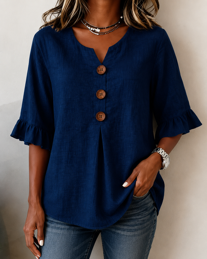 Amelie™ | Blusa Camuffa Pancia con Bottoni