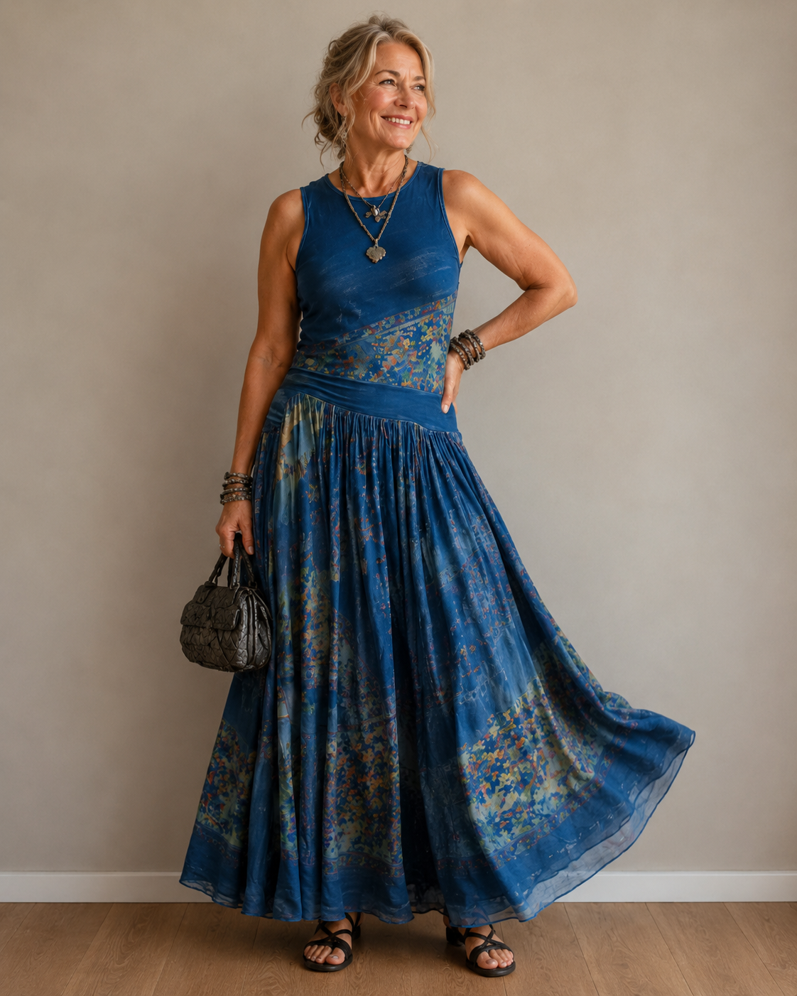 Nadine™ | Abito Maxi Boho Camuffa Pancia