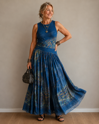 Nadine™ | Abito Maxi Boho Camuffa Pancia